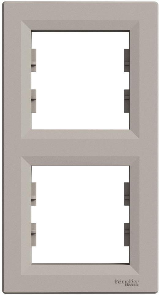 Рамка 2х вертикална цвят Бронз Asfora SE