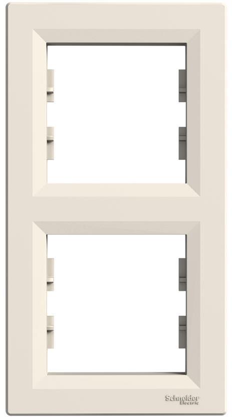 Рамка 2х вертикална цвят Крем Asfora SE