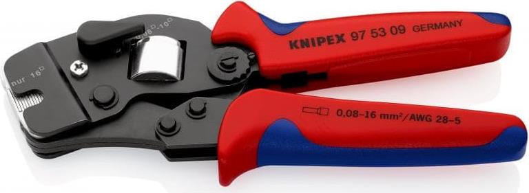 Клещи автоматични за кримпване на кабелни накрайници 0.08-16мм2 квадрат, ръкохватка 190мм, с пружина, Knipex
