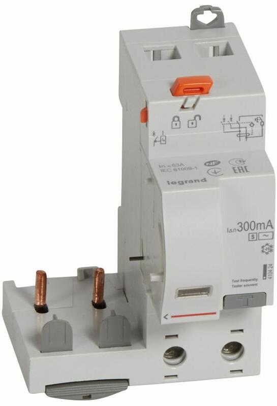 Допълнителен ДТЗ модул 2P 63A 300мА АС-S към DX3 Legrand