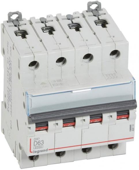 Автоматичен прекъсвач DX3 4P 63A крива D 6kA Legrand