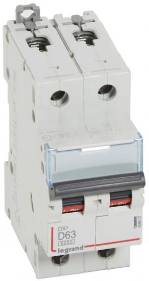 Автоматичен прекъсвач DX3 2P 63A крива D 6kA Legrand