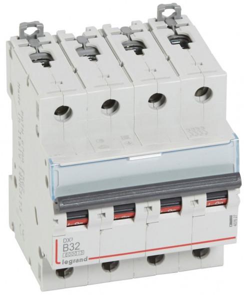 Автоматичен прекъсвач DX3 4P 32A крива B 6kA Legrand