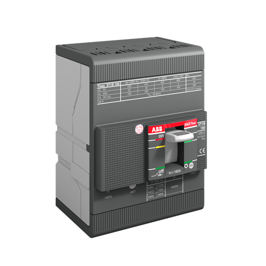 Автомат T Max XT1B 125А TM 4P 18kA регулируем (In x 0.7...1) АВВ