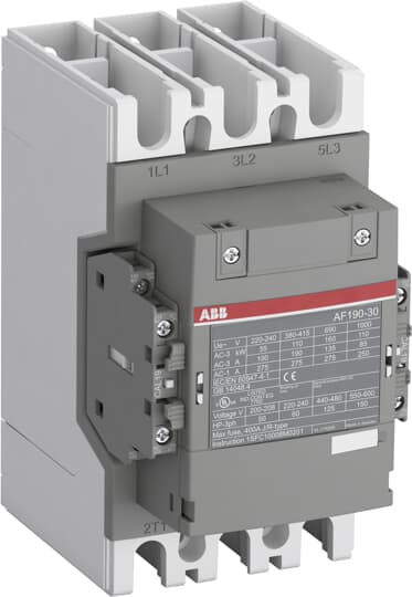 Контактор AF190-30-22 3P 90kW (190A AC-3) 2NO+2NC 100...250V 50/60Hz ABB