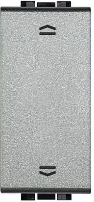 Бутон за щори 1 мод. 10A цвят Алуминий LL Bticino