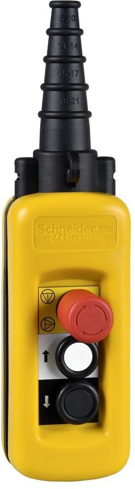 Контролна станция висяща с 2 бутона 1NC+2NO и авариен стоп SE