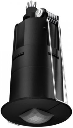 Датчик за присъствие PIR, за вграждане в таван, 360°, обхват 4 x 4m @ h=2,8m, IP65, IR Quattro MICRO, Черен, Steinel