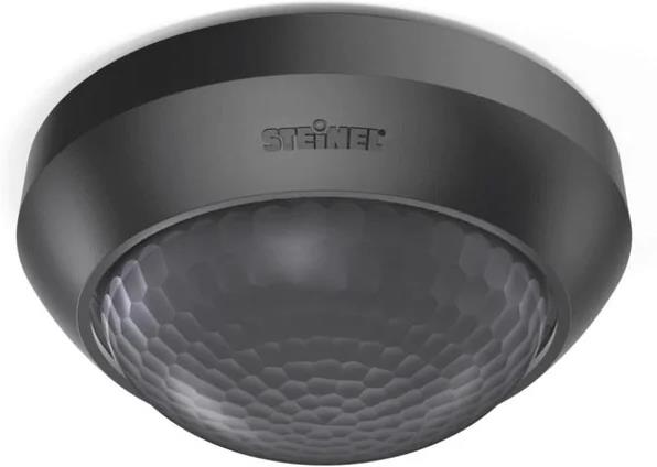 Датчик за движение PIR, за открит монтаж на таван, 360°, обхват D24m @ h=2,8m, IP54, IS 2360-3 ECO, Черен, Steinel