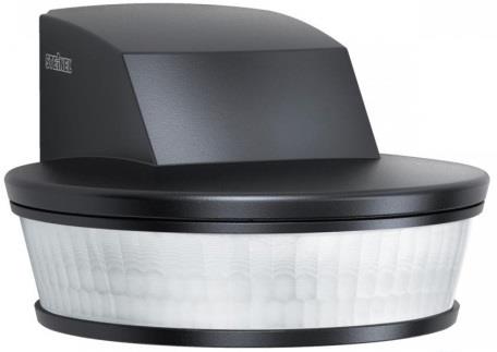 Датчик за движение PIR, за открит монтаж на стена, 300°, обхват 3x 20m @ h=2m, IP54, sensIQ S, KNX, цвят Черен, Steinel