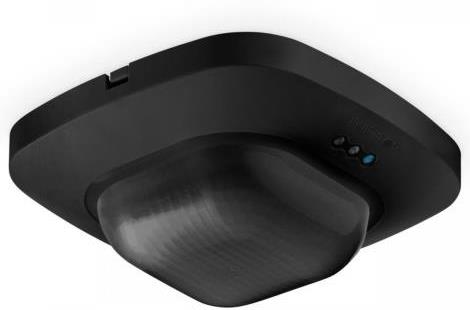 Датчик за присъствие PIR, за вграждане в таван, 360°, обхват 8 x 8m @ h=2,8m, IP20, IR Quattro HD, Черен, Steinel