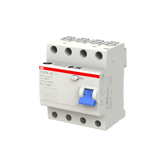 ДТЗ 4P 25А 300mА серия FH204 тип AC ABB