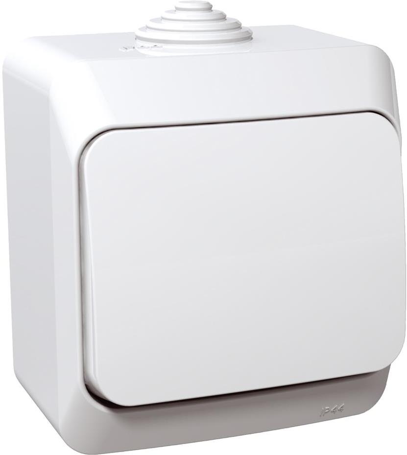 Бутон IP44 цвят Бял Cedar Plus SE