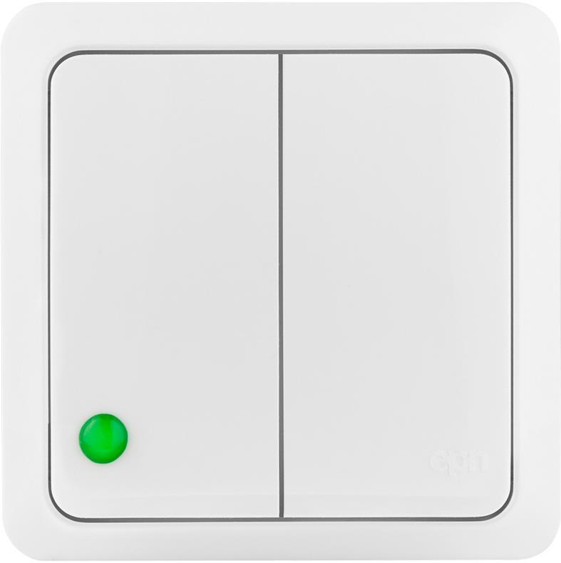 Сериен ключ IP20 открит монтаж цвят Бял Berg EPN