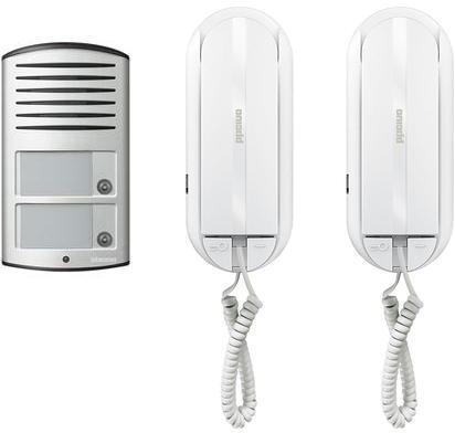 Аудио-домофон комплект 2x Sprint L2 слушалка и LINEA 2000 входен панел Bticino