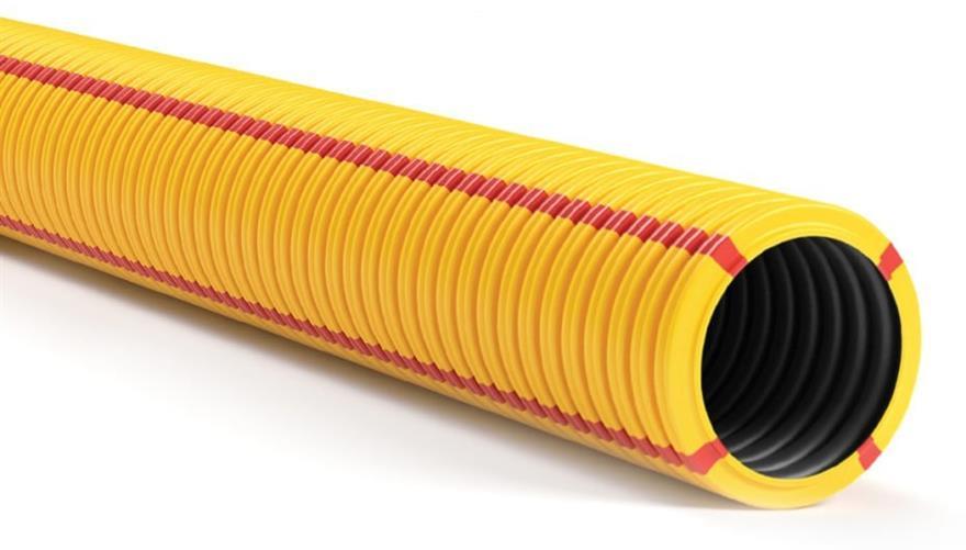 Гофрирана тръба вън. ф32мм вътр. ф24.9мм 320N клас 2333 цвят Жълт HF SUPERFLEX 25м Kouvidis