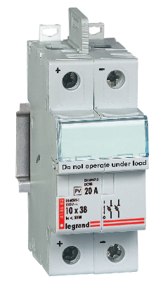 Разединител стопяем предпазител 2P 10х38мм 1000V= 2мод. Legrand