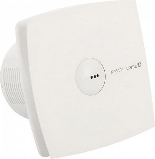 Вентилатор X-MART10T MATIC TIMER ф100мм, цвят Бял, 98м3/ч, 15W, 38dB с таймер, с автоматина клапа CATA