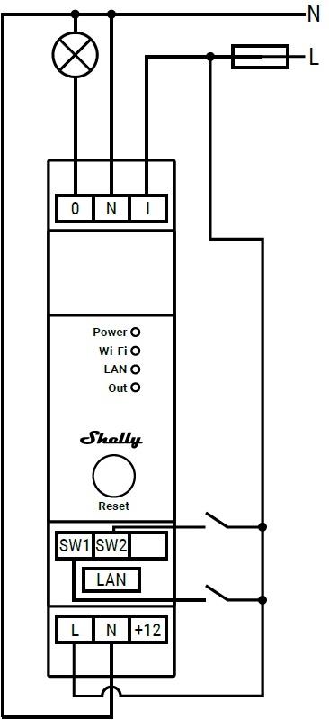 Импулсно Smart реле 1х On/Off 16A с мерител за DIN монтаж Shelly PRO 1PM - 268018S
