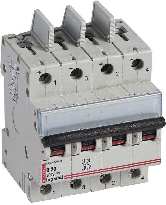 Автоматичен прекъсвач DX3-DC 2P 20A 800V= Legrand