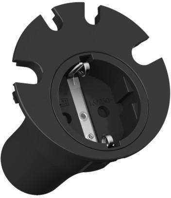 Модул LOOP IN с 1х Шуко за Ф80мм, цвят Черен, Bachmann