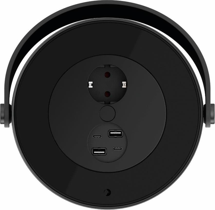 Зарядна станция MOV:E 230Wh с 1х Шуко, 2х USB тип А и 2x USB тип C Power Delivery, цвят Черен, Bachmann