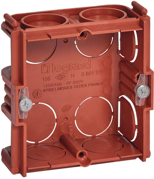 Конзолна кутия за тухлени стени 2 мод. с винтове квадратна дълб.30мм Batibox Legrand