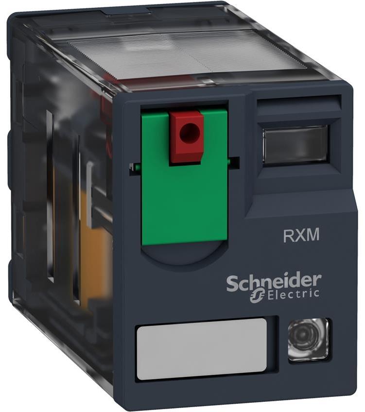 Реле интерфейсно RXM 230 VAC, 12A, 2 превключващ контакт, LED, монтаж в цокъл SE