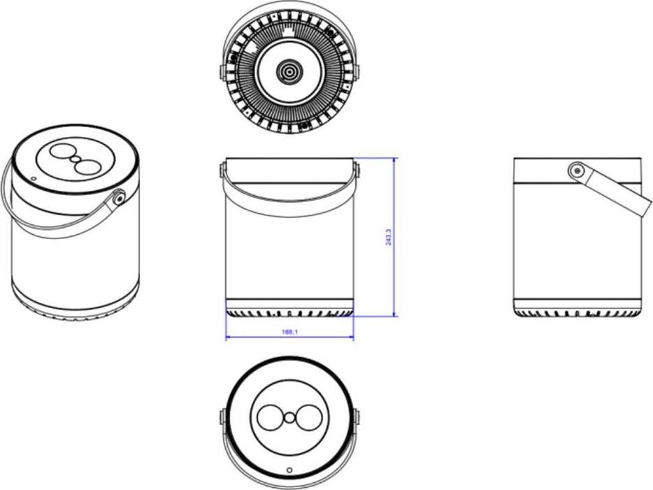 Зарядна станция MOV:E 230Wh с 1х Шуко, 2х USB тип А и 2x USB тип C Power Delivery, цвят Черен, Bachmann