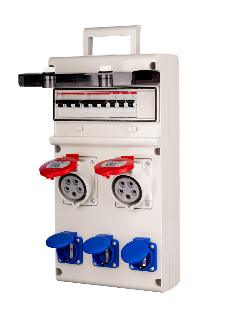 Табло 632.4520 тип А сглобено с индустриални контакти Scame и токови защити ABB