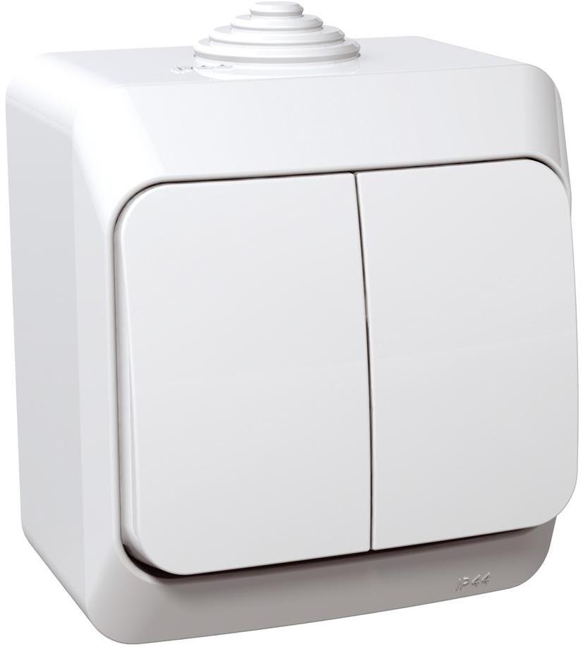 Сериен ключ IP44 цвят Бял Cedar Plus SE