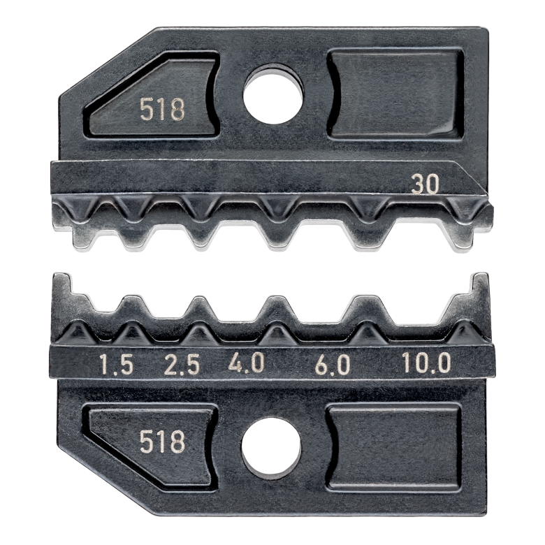 Челюсти CrimpSystem за кримпване на кабелни накрайници 1.5-10мм2 DIN неизолирани, Knipex