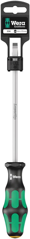 Отвертка шлиц 1.2x8.0x175, зелено-черна ръкохватка, 334 Kraftform Plus блистер Wera