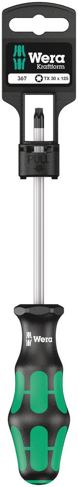 Отвертка TX 30x115, зелено-черна ръкохватка, 367 Kraftform Plus блистер Wera