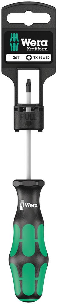 Отвертка TX 15x80, зелено-черна ръкохватка, 367 Kraftform Plus блистер Wera