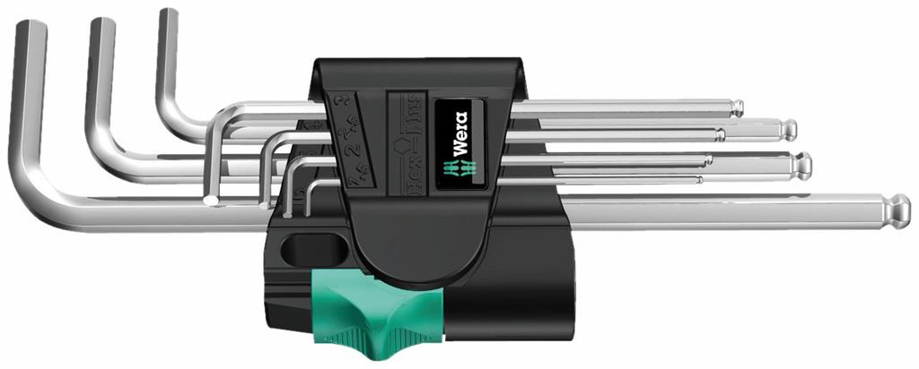 Комплект шестограми, 7х (1.5…6), в щипка, 950 PKL L-key Chrome Wera
