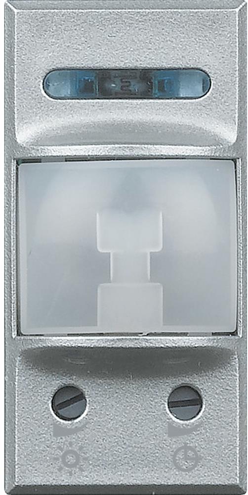 Датчик за движение PIR, 105°, обхват 6m @ h=1.2m, LED ≤ 50W, изисква неутрала, 1 мод. цвят Алуминий Axolute Bticino