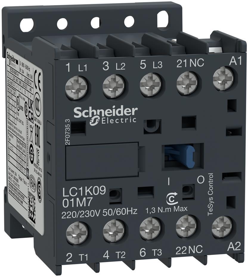 Контактор TeSys K 3P 4kW (9A AC-3) 1NC 24V 50/60Hz SE