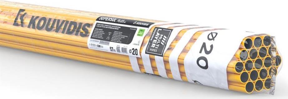 Твърда тръба вън. ф25мм вътр. ф22.1мм 320N клас 2343 цвят Жълт HF SUPERSOL 3м /30м/ Kouvidis