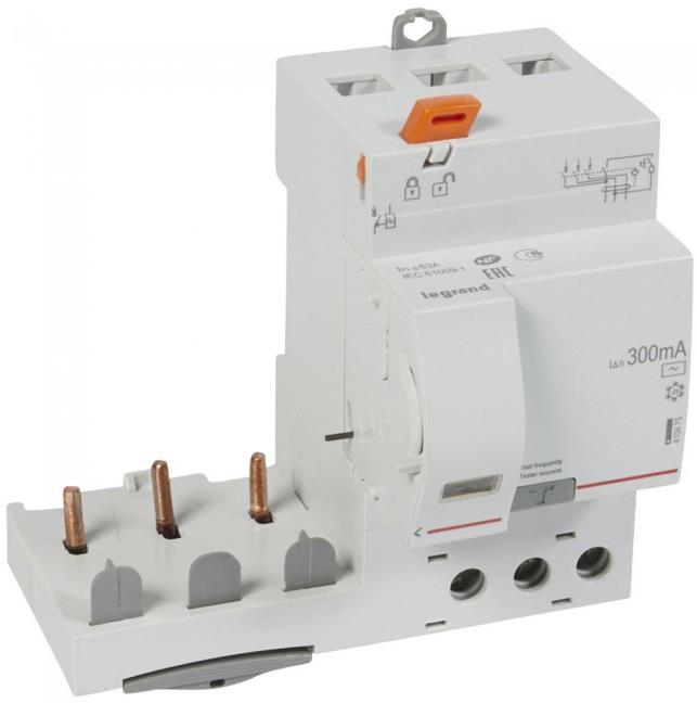 Допълнителен ДТЗ модул 3P 63A 300мА АС към DX3 Legrand