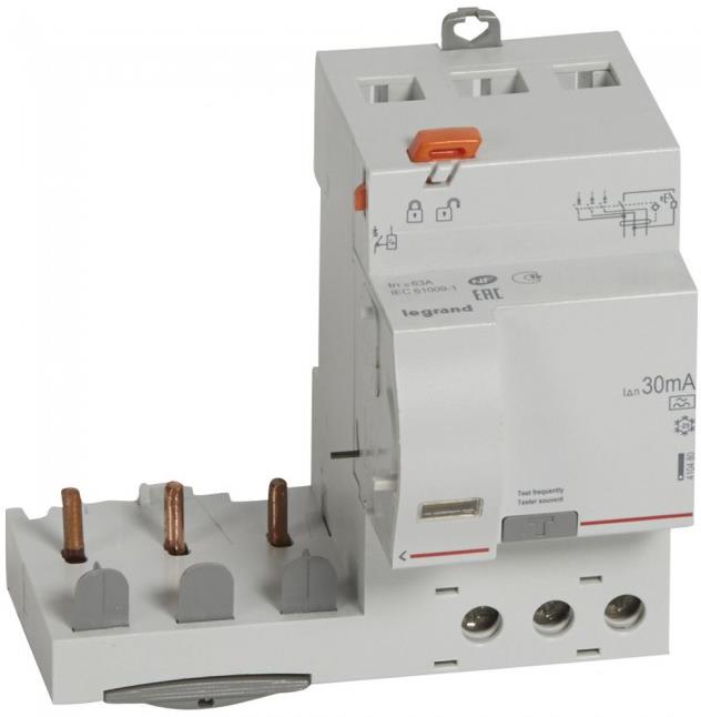 Допълнителен ДТЗ модул 3P 63A 30мА тип А DX3 Legrand