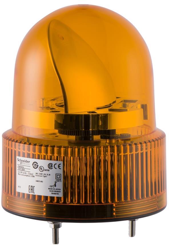 Лампа с въртящ се отразител Ф120 24Vac/dc оранжева с бузер SE