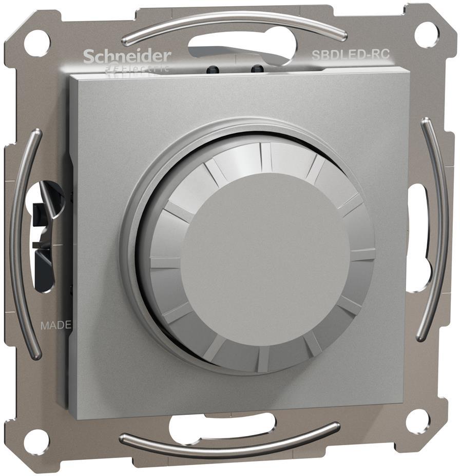 Димер ротативен R=3-370W LED=3-200VA цвят Алуминий Asfora SE