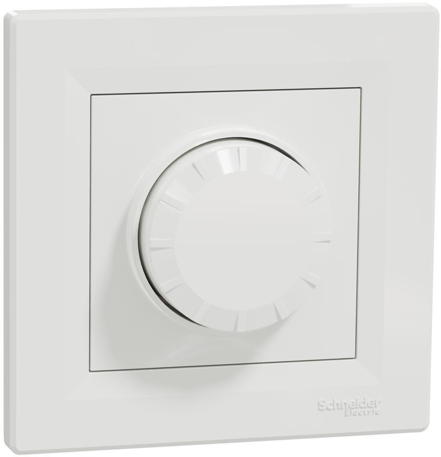 Димер ротативен R=3-370W LED=3-200VA моноблок цвят Бял Asfora SE