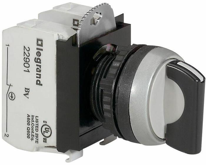 Превключвател черен 1-0-2 2NO Ø22mm Legrand