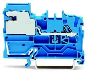 Редова клема СИНЯ 2.5мм2 1-проводна разединителна БЕЗВИНТОВА серия TOPJOB® S Wago