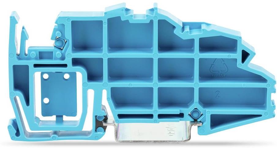 Държач за шина с функция краен стопер /ограничител/ без винтов захват 7.5мм ширина Wago