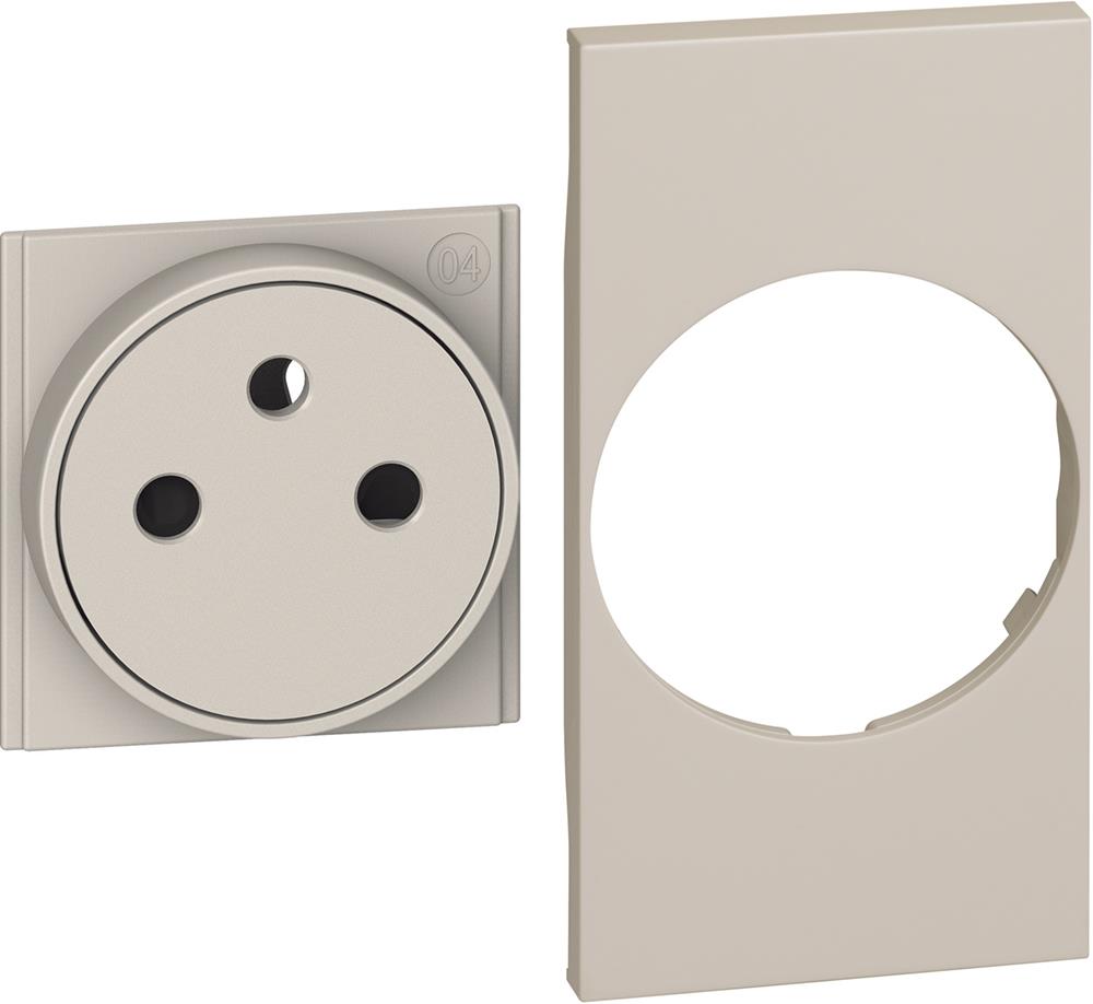 Лицев панел за контакт френски стандарт плосък 2 мод. цвят Крем Living Now Bticino