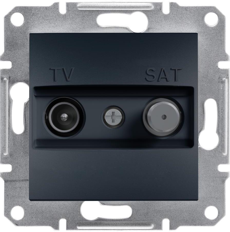 Розетка TV+SAT крайна 1dB цвят Антрацит Asfora SE