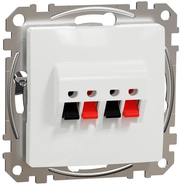 Розетка за тонколони двойна цвят Бял Sedna SE